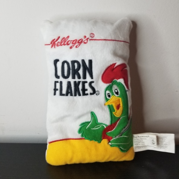 Kellogg's Toys Kelloggs Corn Flakes Plush Pillow Cereal Box Toy